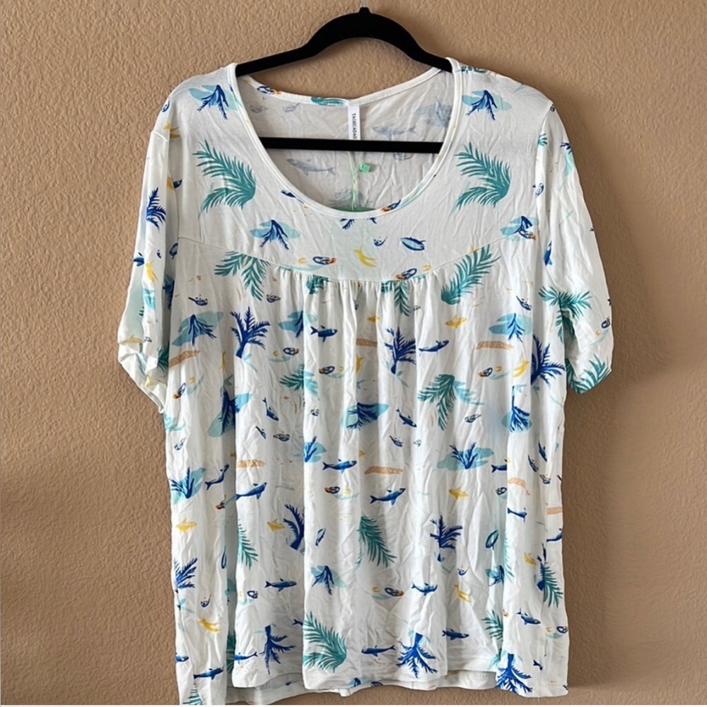 🚚 Ocean Print Pajama Top Nwot